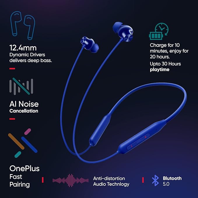 OnePlus Bullets Wireless Z Bass Edition Bluetooth Headset